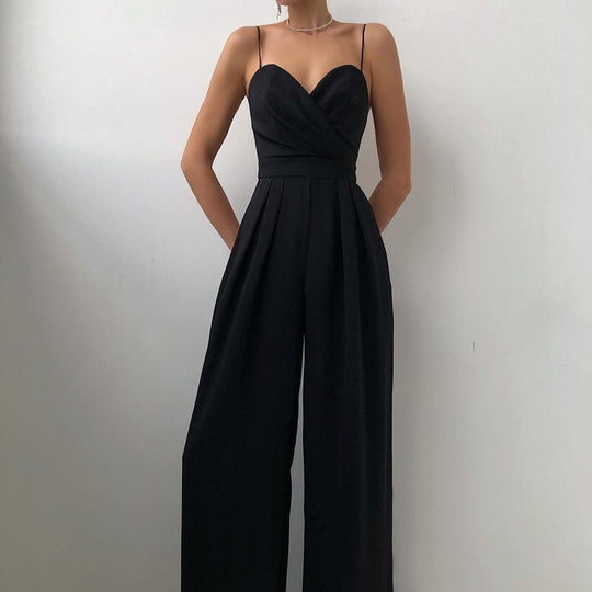 Vrouwen Strappy Elegante Wijde Jumpsuit
