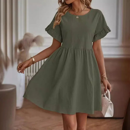 Luchtige damesjurk met ruffles