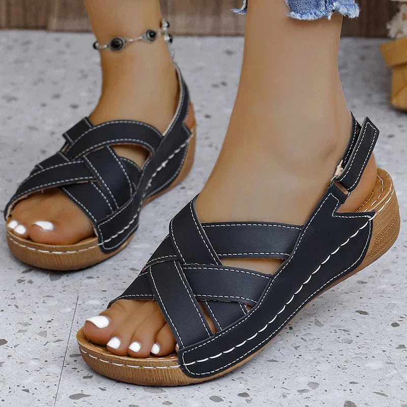Dames Orthopedische Sandalen met Kruisende Bandjes