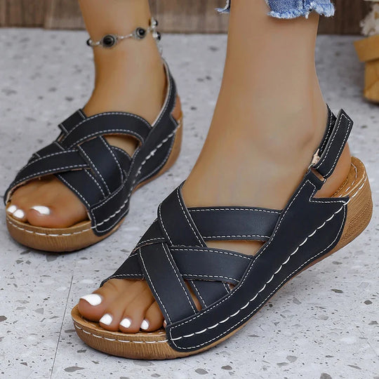 Dames Orthopedische Sandalen met Kruisende Bandjes