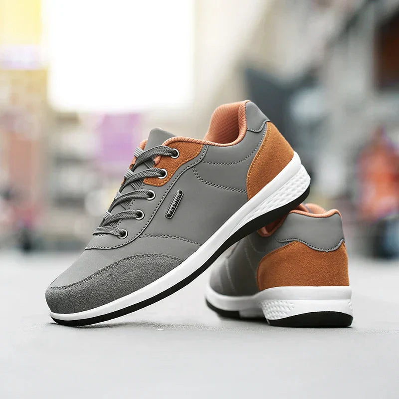 Heren Casual Veterschoenen met Contrasterende Paneel Details