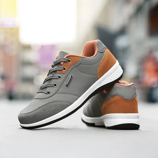 Heren Casual Veterschoenen met Contrasterende Paneel Details
