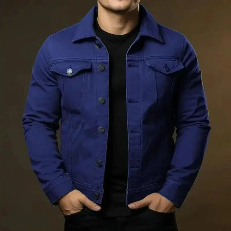 Jeansjack met Zakjes en Knopen voor Mannen | Ideaal voor de Lente en de Herfst