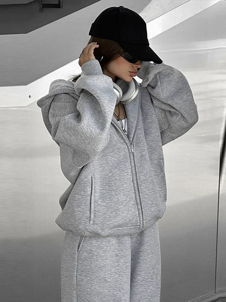 Dames | Casual Set | Hoodie | Joggingbroek | Comfortabel | Lounge | Minimalistisch