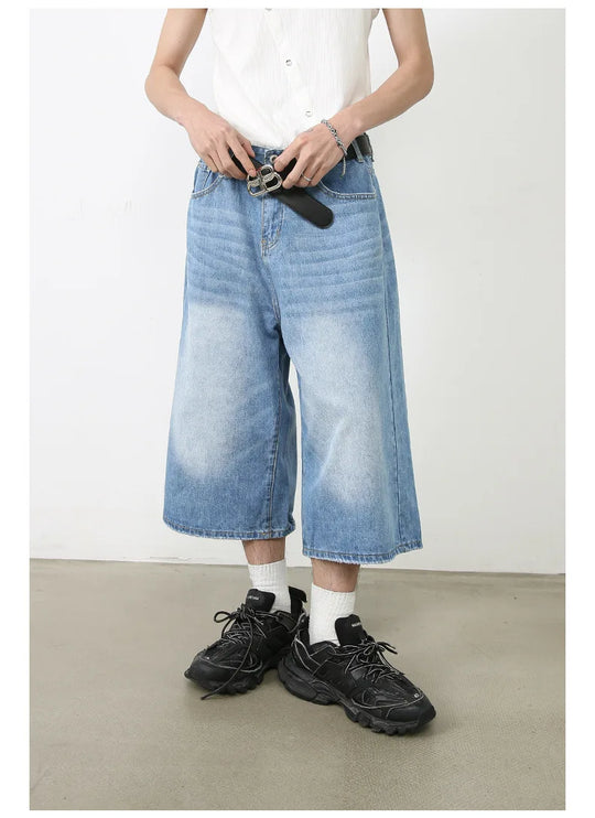 Dames Jeans Culottes met Verouderingseffect