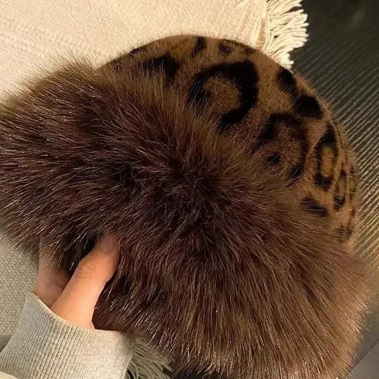 Leopardpatroon Hoed met Zachte Rand voor Volwassenen | Ideaal voor de Winter