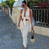 Heloisa - Knooptop en Rok Set
