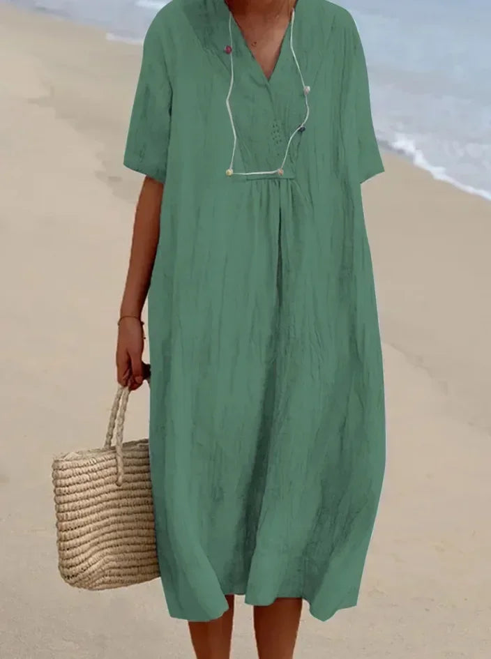 Zomerse oversized katoenen jurk