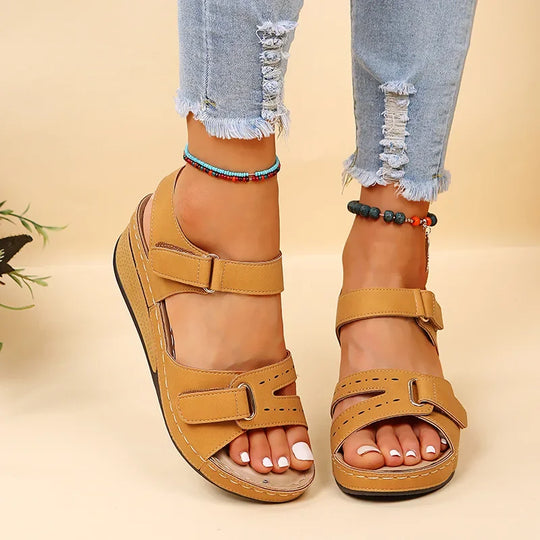 Dames Ortopedische Sandalen op Wedge met Verstelbare Bandjes