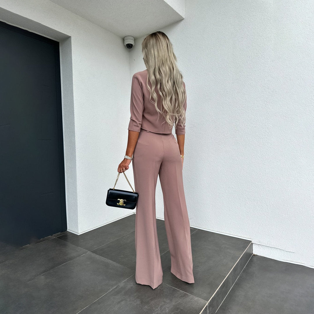 Alma | Bijpassende Set | 2-delig | Crop Top | Losse Broek | Modieus | Comfortabel