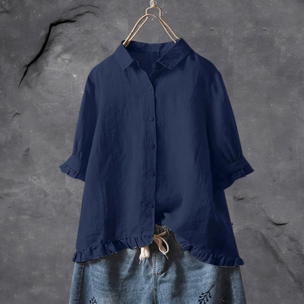 Elena – Tijdloze Elegantie in een Blouse