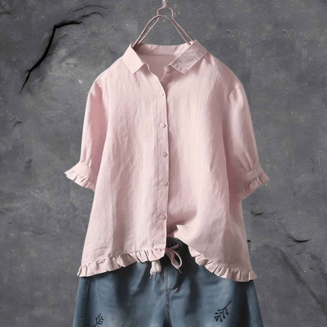 Elena – Tijdloze Elegantie in een Blouse