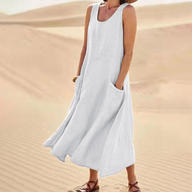 Blythe - Stijlvolle Zomerbries Dames Lange Jurk