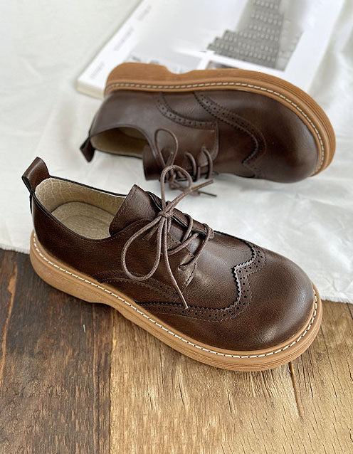 Liza - stijlvolle brede broque stijl oxford schoenen dames