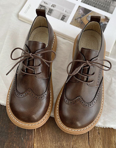 Liza - stijlvolle brede broque stijl oxford schoenen dames