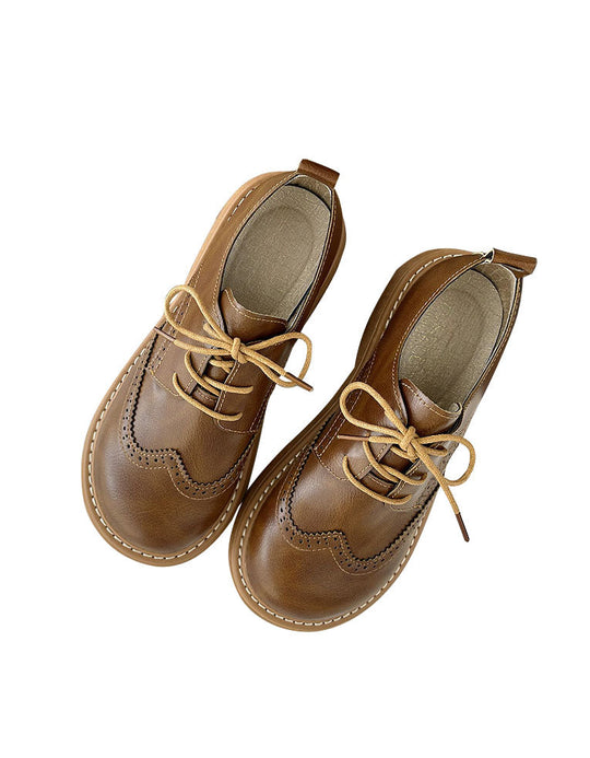 Liza - stijlvolle brede broque stijl oxford schoenen dames