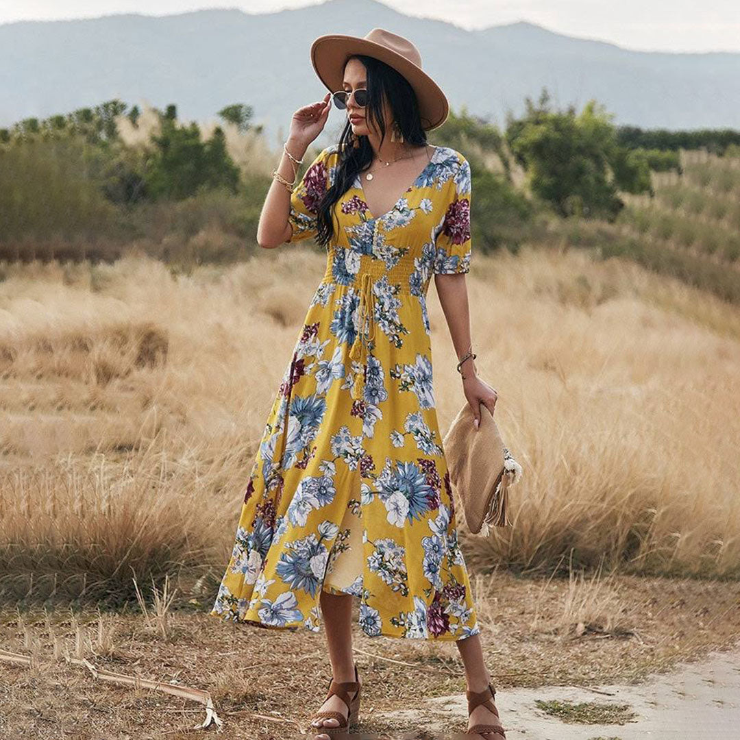 RAINA - Zomerjurk met Bloemenprint