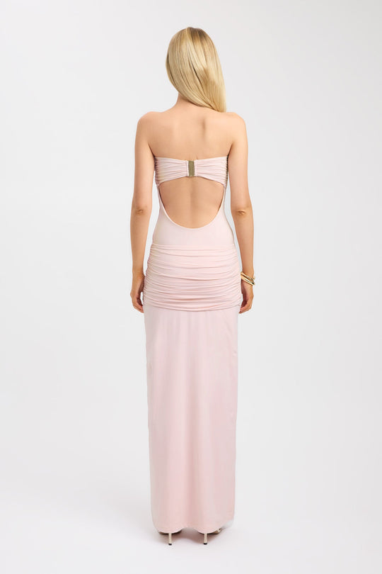 Dames | Maxi Jurk | Strapless | Gerimpeld Bovenstuk | Stijlvol | Elegant | Modern