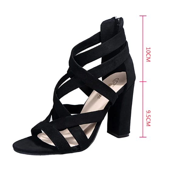 Dames gladiator sandalen met hoge hak