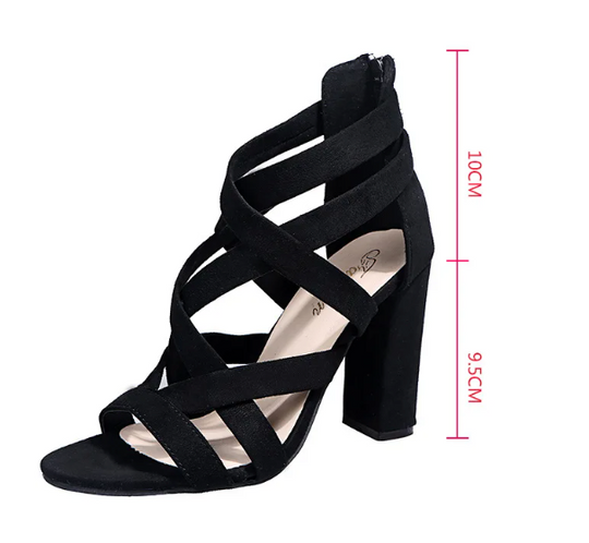 Dames gladiator sandalen met hoge hak