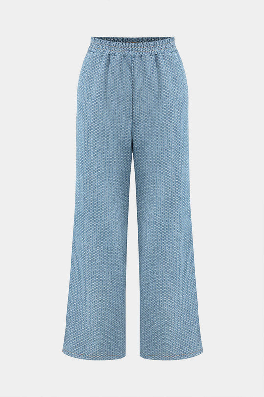 Denim Lange Mouwen Trekkoord Top En Jeans Set
