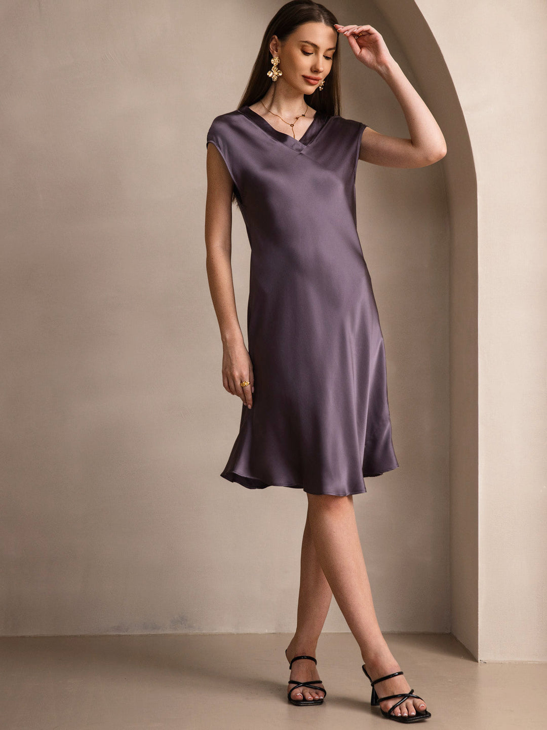 Adalyn - Chique Korte Mouw Comfort Dames Nachtjapon
