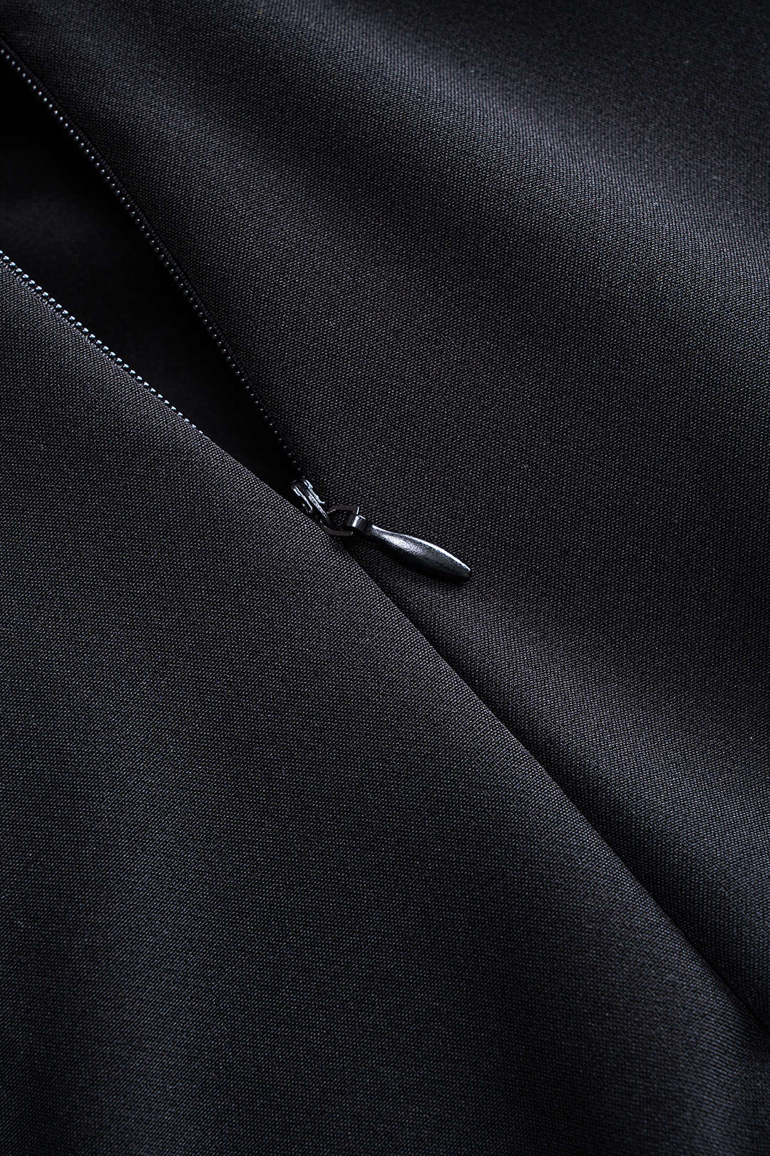 Plissé Strik Rits Achterkant Slip Mini Jurk