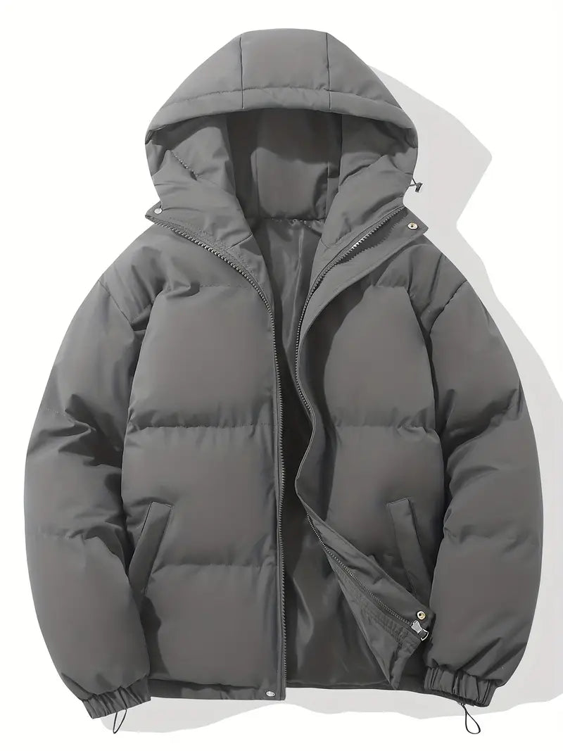 Gevoerde Hooded Jas voor Mannen met Rits | Ideaal voor de Lente en Winter
