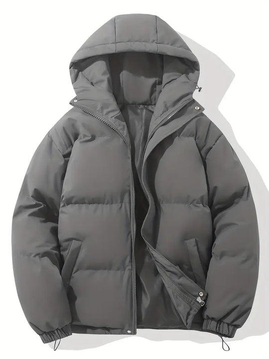 Gevoerde Hooded Jas voor Mannen met Rits | Ideaal voor de Lente en Winter