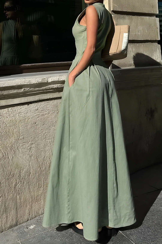 Effen Slipper Maxi Jurk