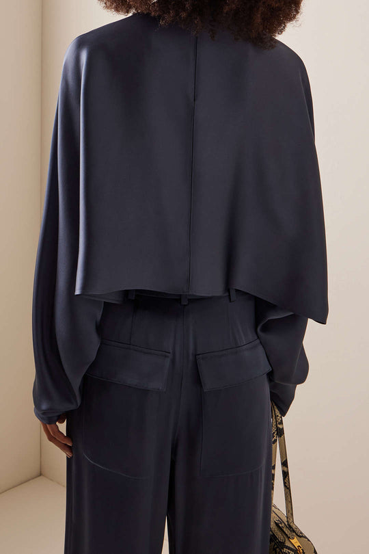 Opal - Luxe Mock Neck Dames Satijnen Shirt