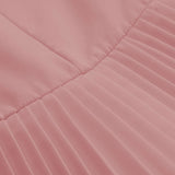 Effen Geplooide Rugloze Mini Jurk