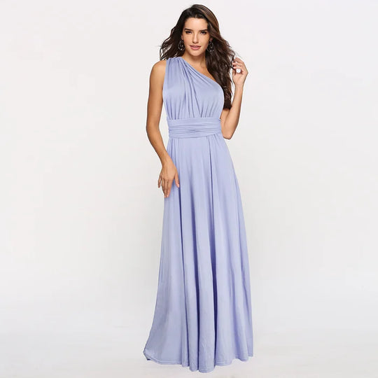 Elegante Wikkeljurk Dames – Midi Jurk met V-Hals, Ceintuur en Zwierige Rok