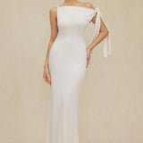 Asymmetrische Twist Knoop Zeemeermin Maxi Jurk