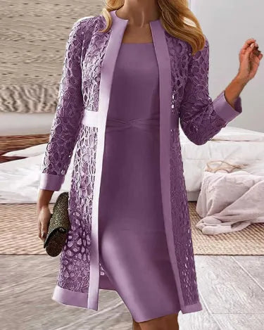 Odile - Luxe Kanten Vestjurk Set