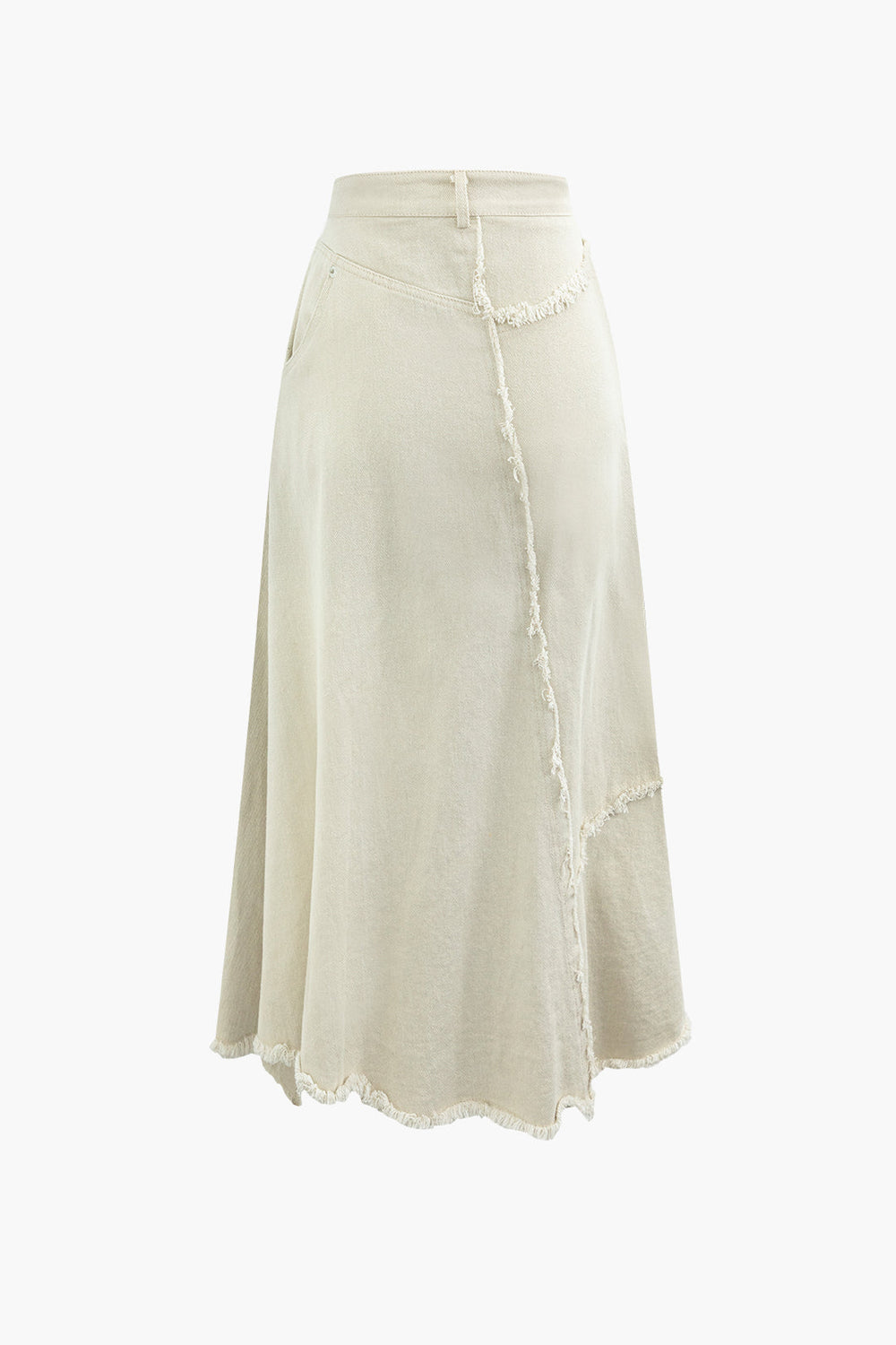 Asymmetrische Wrap Versleten Maxi Rok