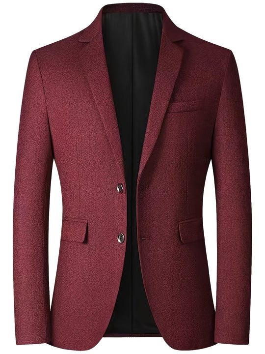 Slim-Fit Blazer met Twee-Knoopsluiting voor Mannen | Ideaal voor Professionele en Formele Gelegenheden