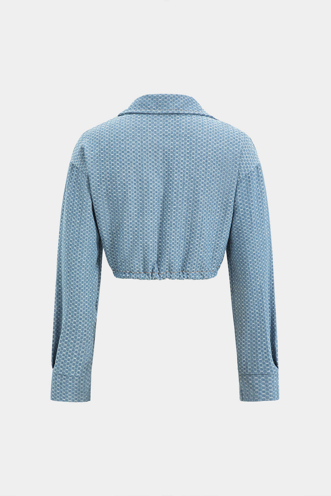 Denim Lange Mouwen Trekkoord Top En Jeans Set