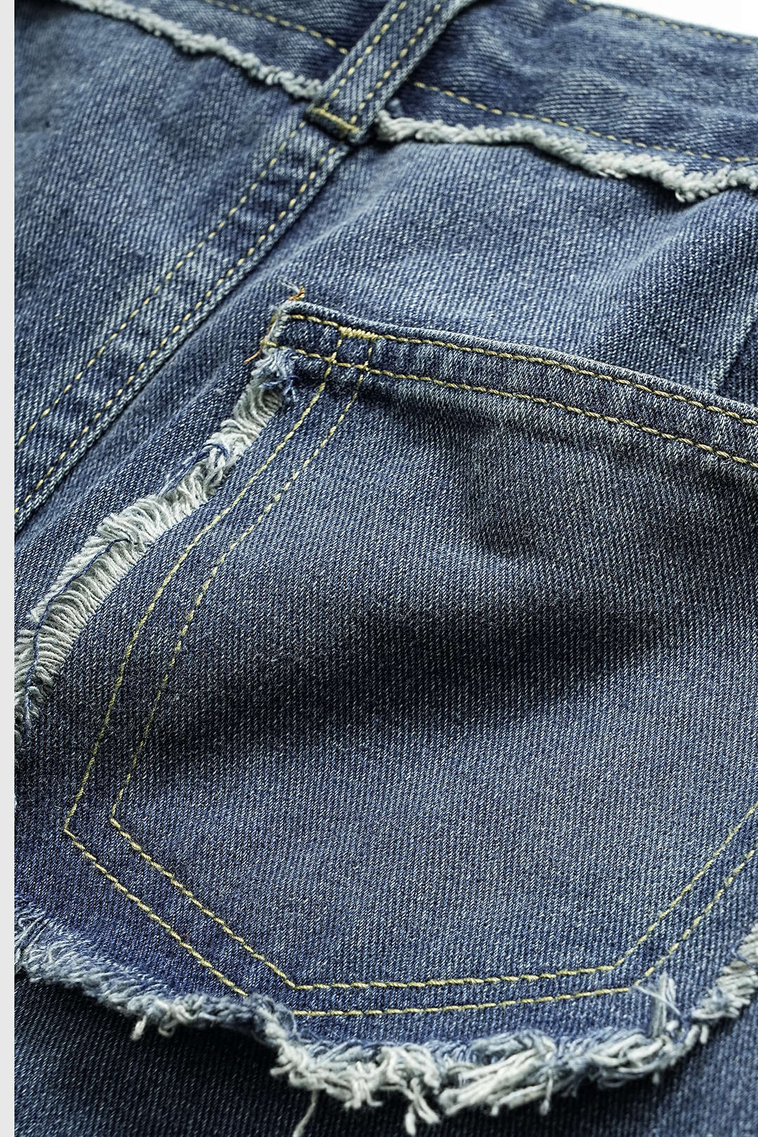 Denim Asymmetrische Pocket Rok