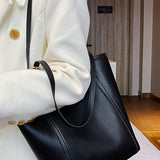 Beige Tote Schoudertas/Handtas met Schouderriem