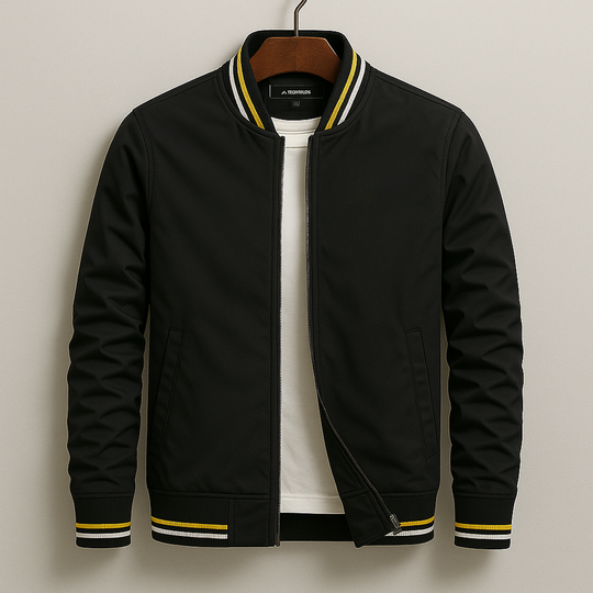 Heren Zip-Up Lichtgewicht Bomberjack | Geribbelde Afwerking | Casual & Stijlvol