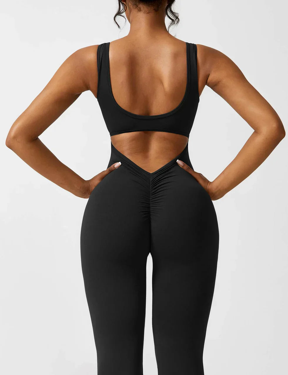 Dames Flared Jumpsuit met V-Rug – Shaping & Comfort voor Elke Dag
