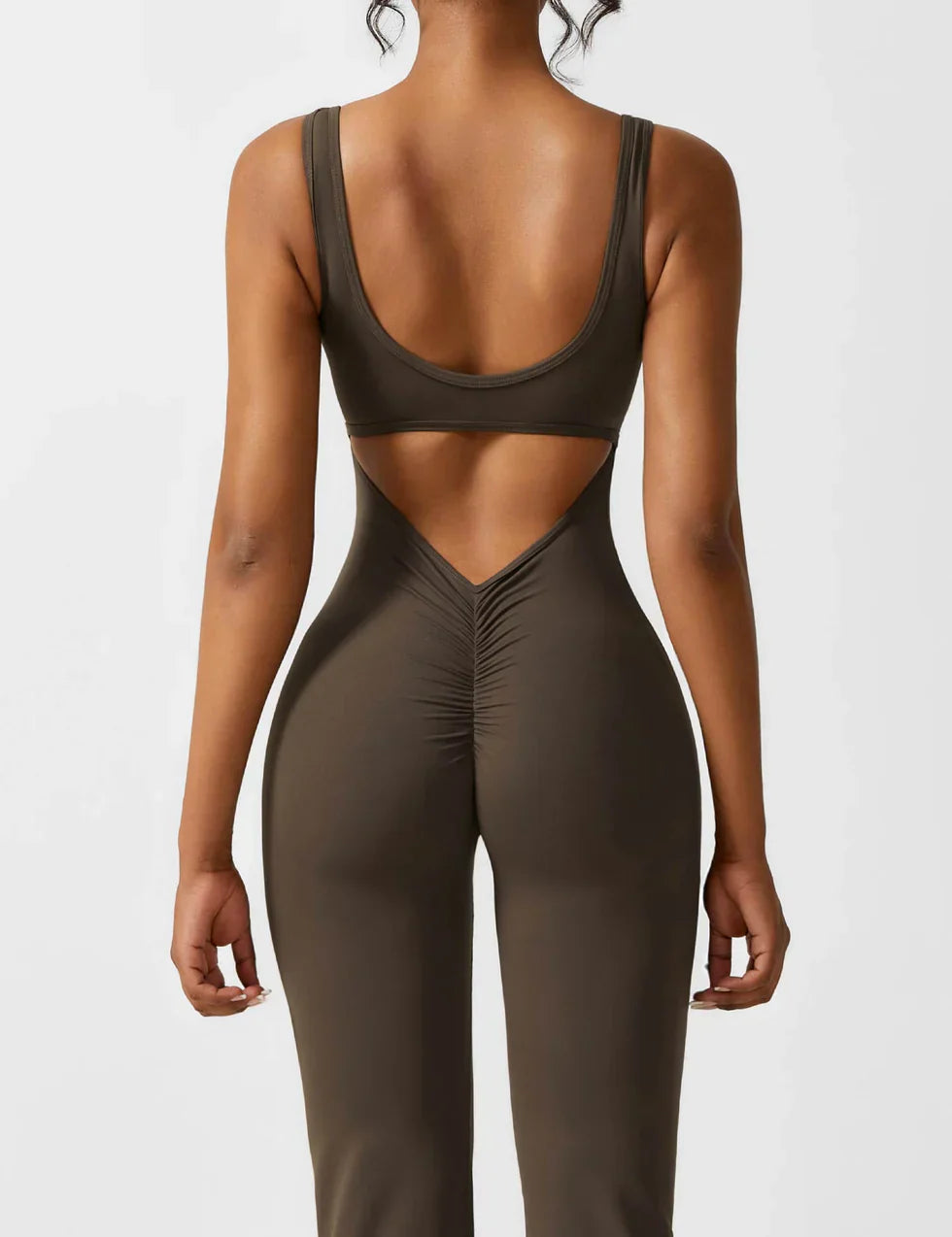 Dames Flared Jumpsuit met V-Rug – Shaping & Comfort voor Elke Dag