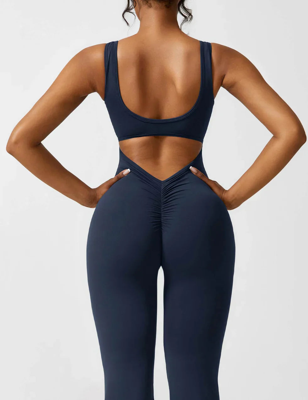 Dames Flared Jumpsuit met V-Rug – Shaping & Comfort voor Elke Dag