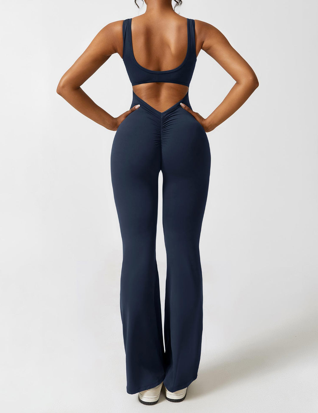 Dames Flared Jumpsuit met V-Rug – Shaping & Comfort voor Elke Dag