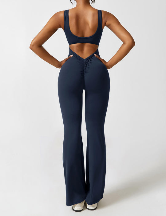 Dames Flared Jumpsuit met V-Rug – Shaping & Comfort voor Elke Dag