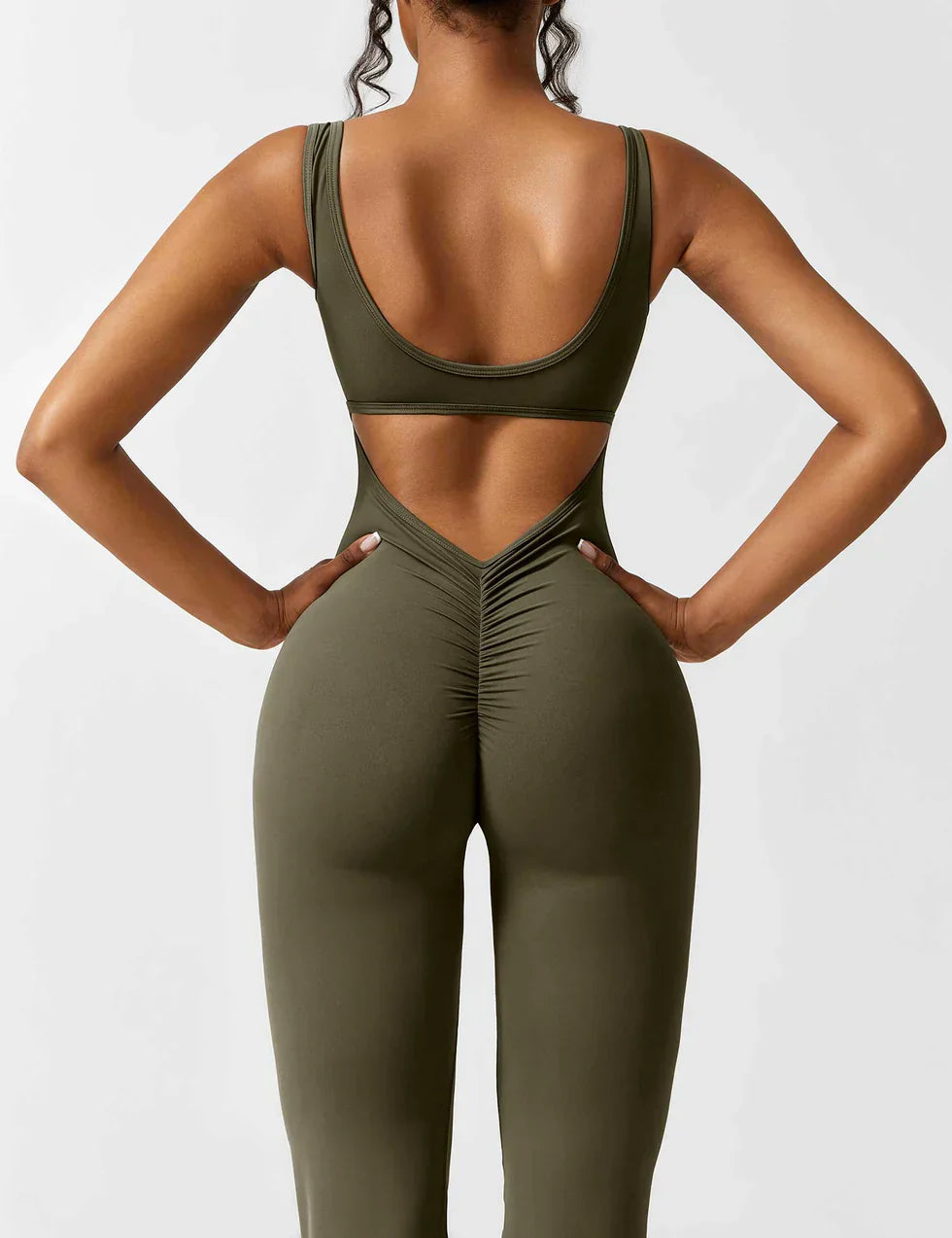Dames Flared Jumpsuit met V-Rug – Shaping & Comfort voor Elke Dag