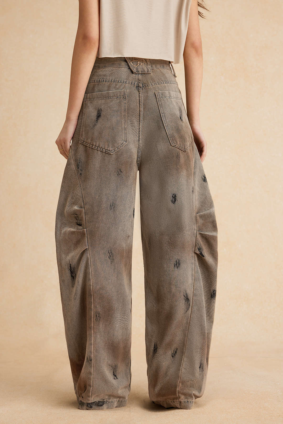 Vuil Denim Wijde Pijp Barrel Jeans