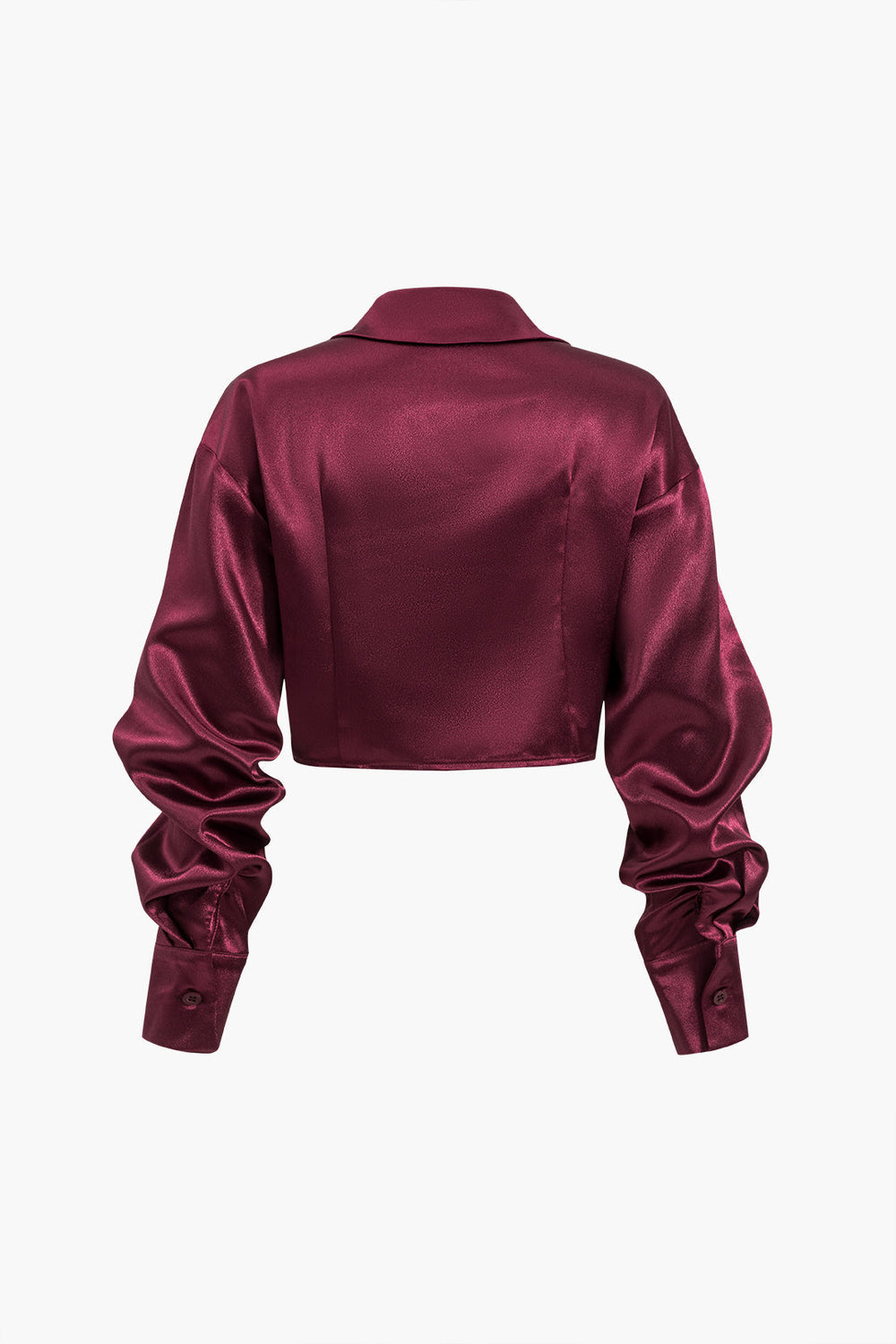 Valetta - Tijdloze Satijnen Twist Dames Langemouwen Shirt