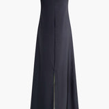 Kleurblok Strapless Split Maxi Jurk
